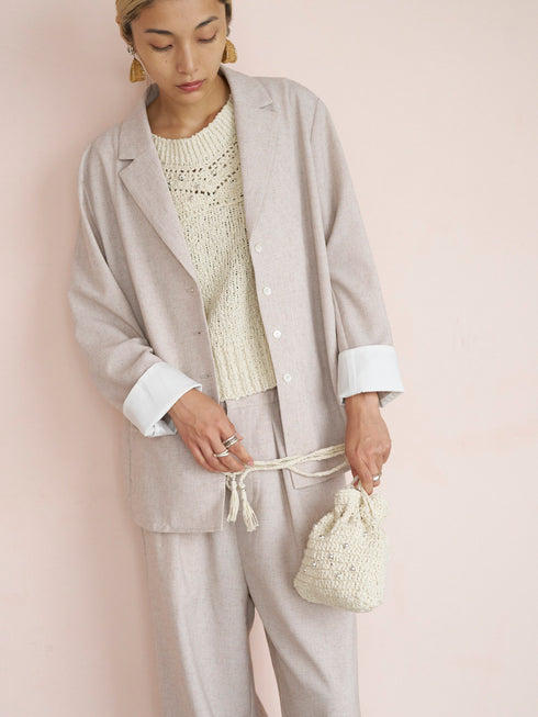 HAND KNIT POUCH /Y251-08019