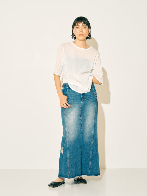 COTTON TULLE TEE /Y252-82038