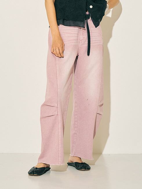 KNEE TUCK DENIM PT /Y252-31054