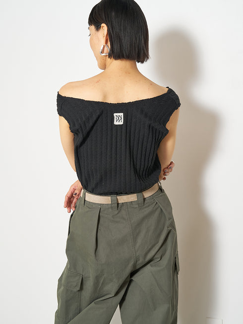 CUT OFF RIB TANKTOP /Y252-81037