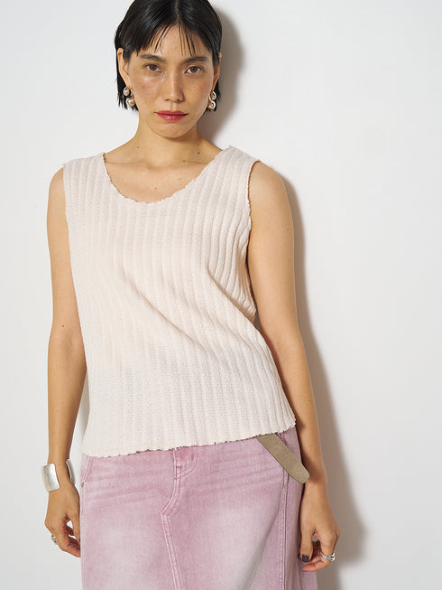 CUT OFF RIB TANKTOP /Y252-81037