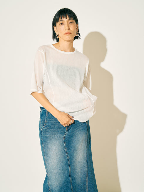COTTON TULLE TEE /Y252-82038