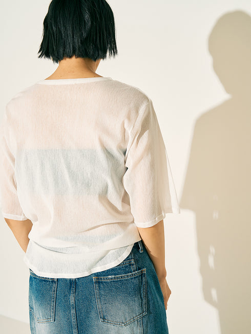 COTTON TULLE TEE /Y252-82038