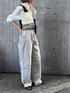 HIGH RISE TUCK WIDE PANTS【 40size 】 / L-GRAY /Y252-31067