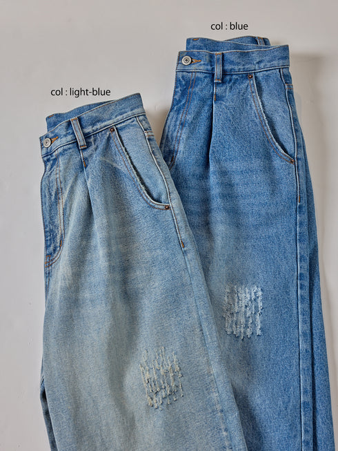 HIGH RISE TUCK WIDE PANTS /Y253-31101