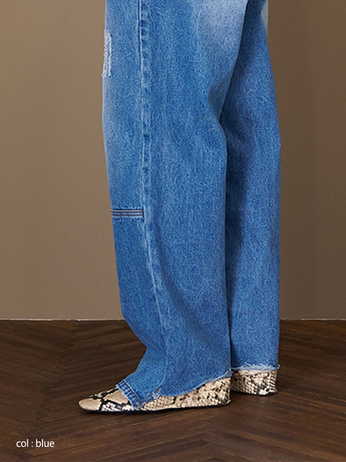 HIGH RISE TUCK WIDE PANTS /Y253-31101