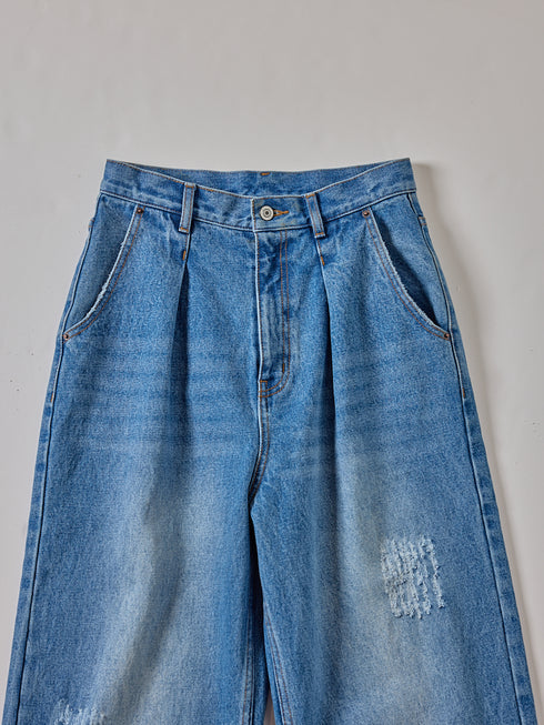 HIGH RISE TUCK WIDE PANTS /Y253-31101