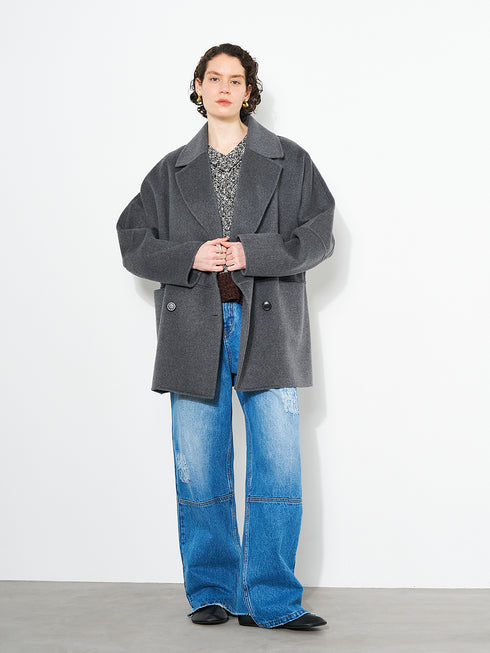 DOUBLE FACE PEA COAT /Y253-71090