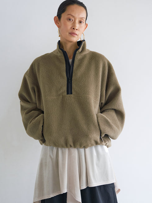 【 予約:8月中旬 】SHAGGY HALF ZIP JK /Y254-41126-4