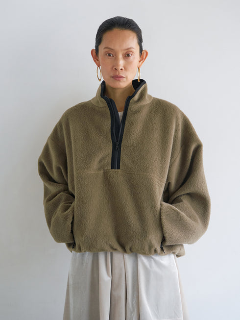 【 予約:8月中旬 】SHAGGY HALF ZIP JK /Y254-41126-4