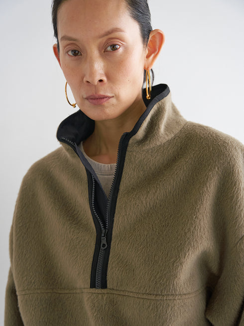 【 予約:8月中旬 】SHAGGY HALF ZIP JK /Y254-41126-4