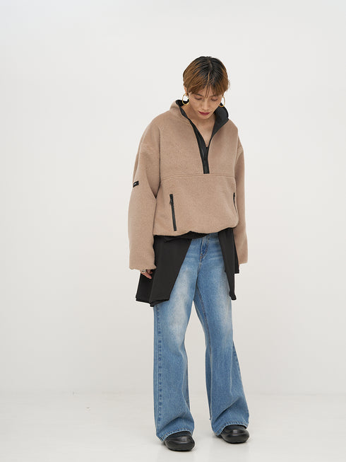 【 予約:12月中旬~下旬 】SHAGGY HALF ZIP JK /Y254-41126-3