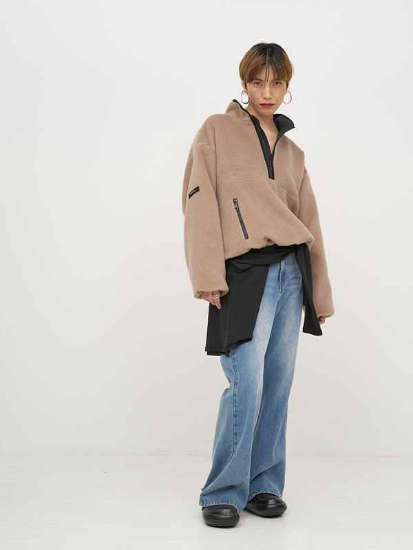【 予約:8月中旬 】SHAGGY HALF ZIP JK /Y254-41126-4