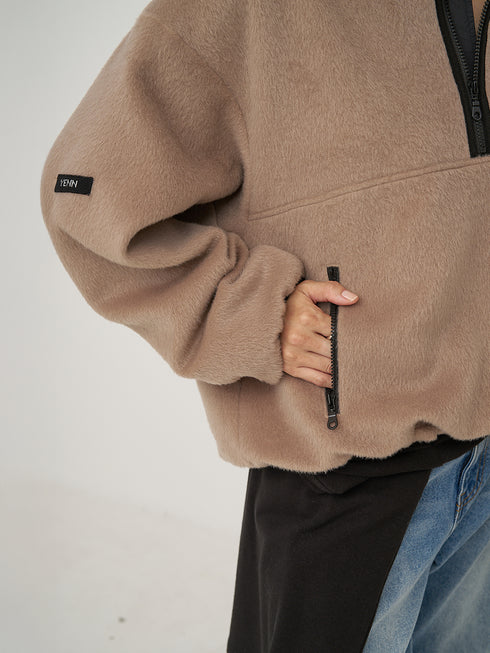 【 予約:8月中旬 】SHAGGY HALF ZIP JK /Y254-41126-4