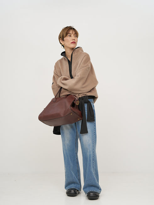 【 予約:12月中旬~下旬 】SHAGGY HALF ZIP JK /Y254-41126-3