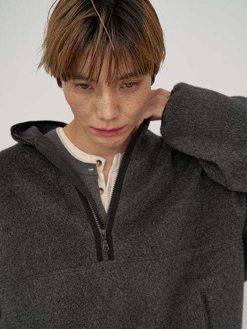 【 予約:12月中旬~下旬 】SHAGGY HALF ZIP JK /Y254-41126-3