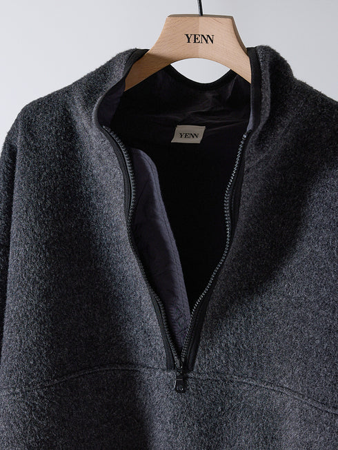【 予約:12月中旬~下旬 】SHAGGY HALF ZIP JK /Y254-41126-3