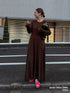 SLUB FLARE DRESS/Y254-51135