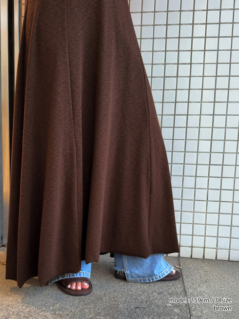 SLUB FLARE DRESS/Y254-51135