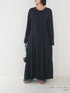 SLUB FLARE DRESS/Y254-51135