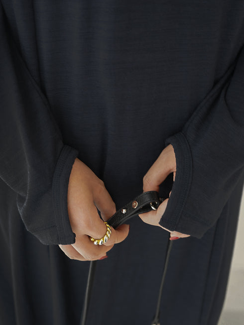 【 予約:10月中旬〜下旬 】SLUB FLARE DRESS/Y254-51135