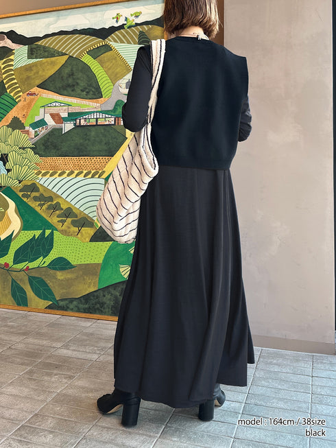 【 予約:10月中旬〜下旬 】SLUB FLARE DRESS/Y254-51135