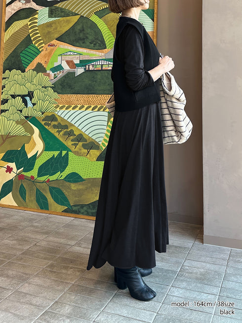 【 予約:10月中旬〜下旬 】SLUB FLARE DRESS/Y254-51135