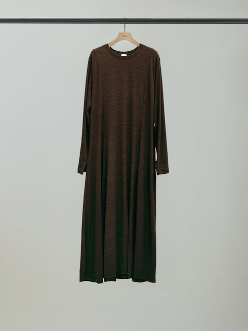 SLUB FLARE DRESS/Y254-51135