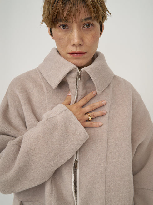 ZIP COLLAR MID COAT /Y254-71130