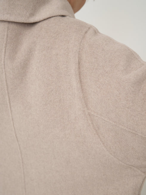 ZIP COLLAR MID COAT /Y254-71130