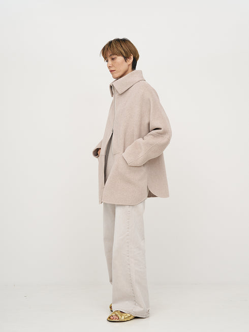 ZIP COLLAR MID COAT /Y254-71130