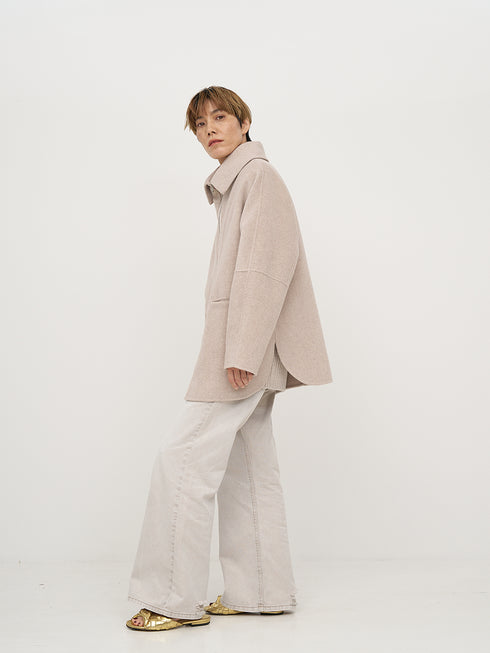 ZIP COLLAR MID COAT /Y254-71130