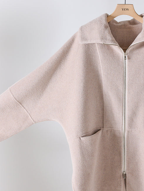 ZIP COLLAR MID COAT /Y254-71130