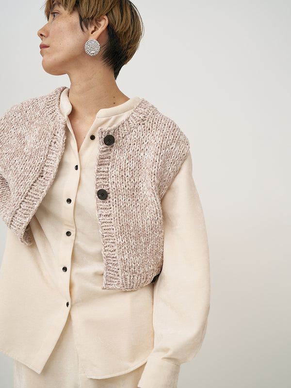 MIX HAND KNIT VEST /Y254-91117
