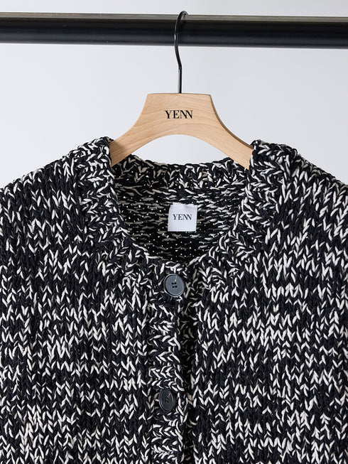 【 予約:11月下~12/上旬 】MIX HAND KNIT VEST /Y254-91117-2