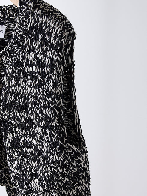 【 予約:11月下~12/上旬 】MIX HAND KNIT VEST /Y254-91117-2