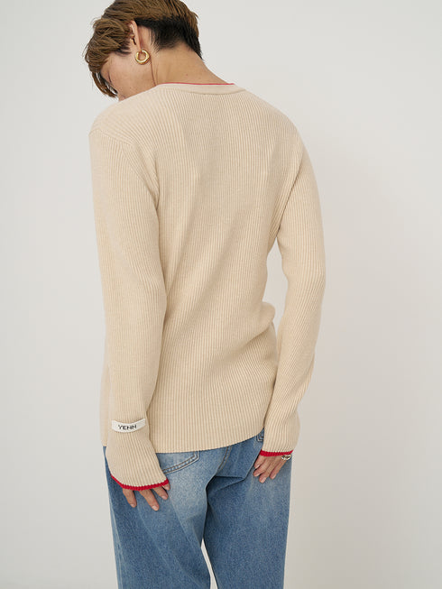 WOOL RIB CREW CD /Y254-91121