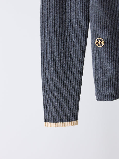 WOOL RIB CREW CD /Y254-91121