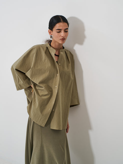 【 予約:2月上旬 】ROUND FORM SHIRT /Y261-11005