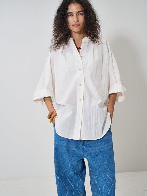 【 予約:2月上旬 】ROUND FORM SHIRT /Y261-11005