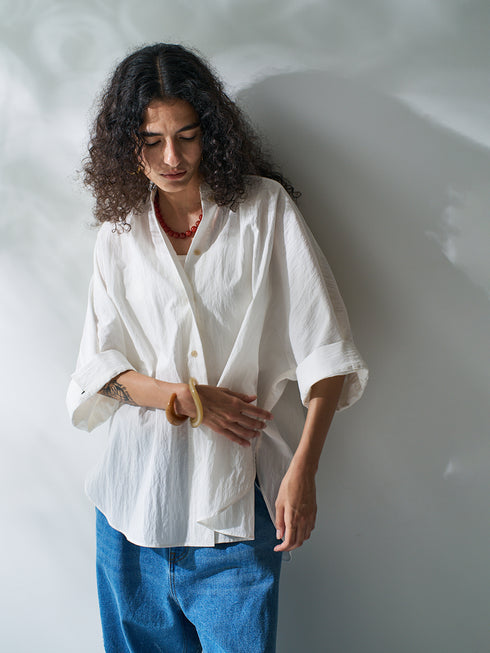 【 予約:2月上旬 】ROUND FORM SHIRT /Y261-11005