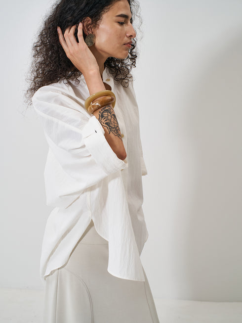 【 予約:2月上旬 】ROUND FORM SHIRT /Y261-11005