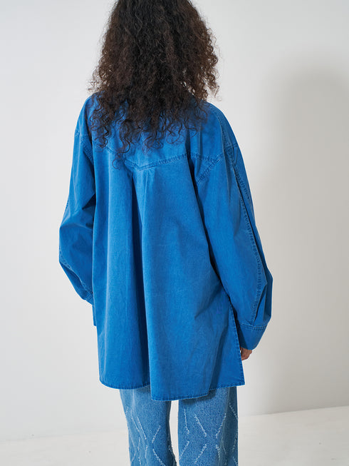 【 予約:2月上旬 】PIGMENT WASHED SHIRT /Y261-12007