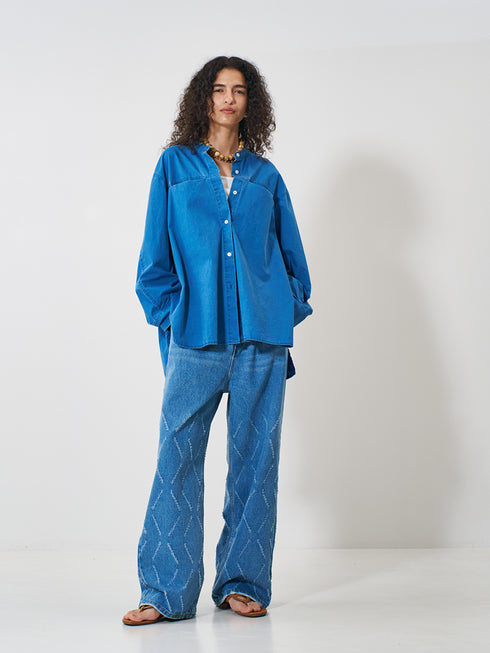 【 予約:2月上旬 】PIGMENT WASHED SHIRT /Y261-12007