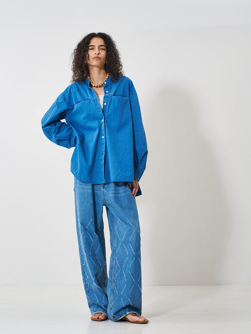 【 予約:2月上旬 】PIGMENT WASHED SHIRT /Y261-12007