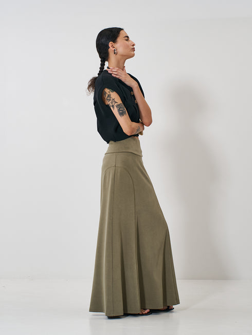 【 予約:2月上旬 】FIBRIL JERSEY SKIRT /Y261-21023