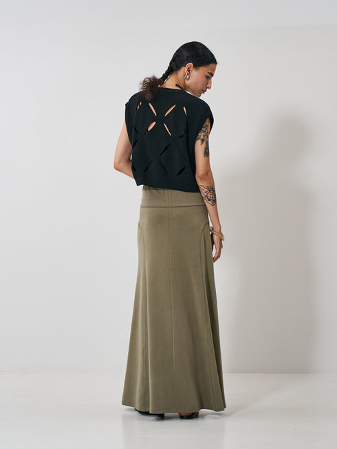 【 予約:2月上旬 】FIBRIL JERSEY SKIRT /Y261-21023