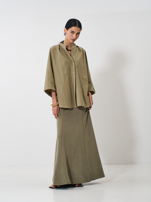 【 予約:2月上旬 】FIBRIL JERSEY SKIRT /Y261-21023