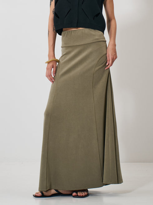 【 予約:2月上旬 】FIBRIL JERSEY SKIRT /Y261-21023