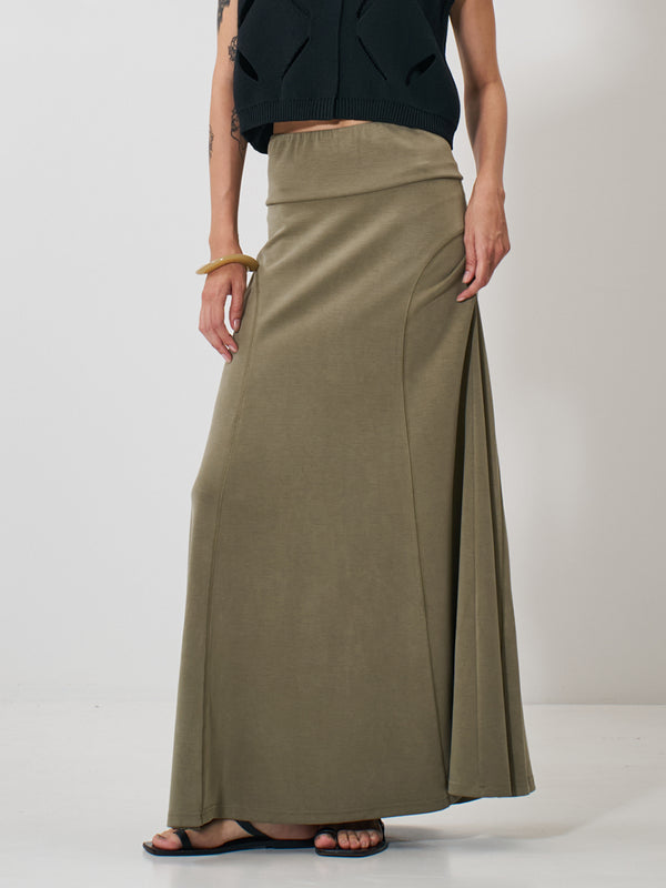 【 予約:2月上旬 】FIBRIL JERSEY SKIRT /Y261-21023